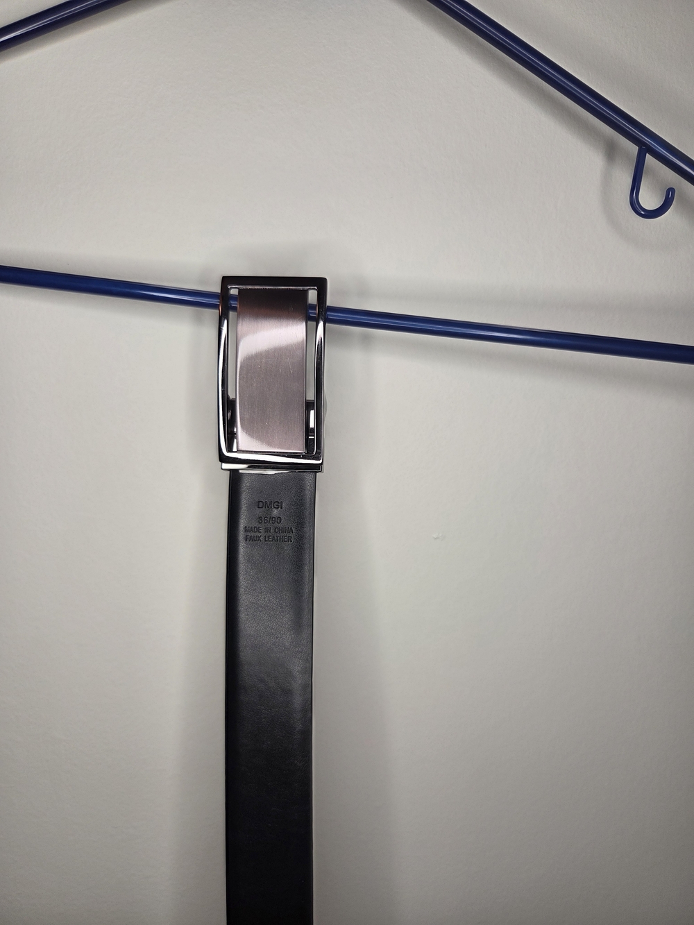 Kenneth Cole Black Belt with Brushed Silver Buckle